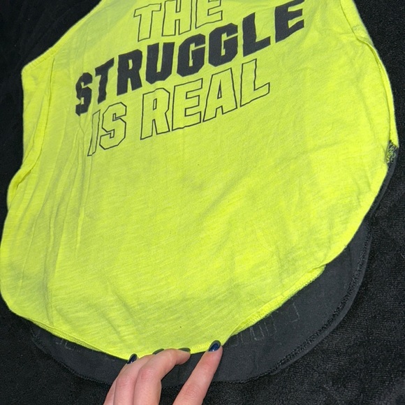 NWOT~ VICTORIAS SECRET PINK GRAPHIC RACERBACK TANK ~ WOMENS XS - Picture 2 of 6